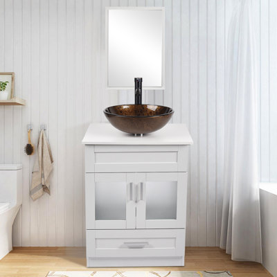 Bevilacqua 24'' Single Bathroom Vanity with Plastic Top