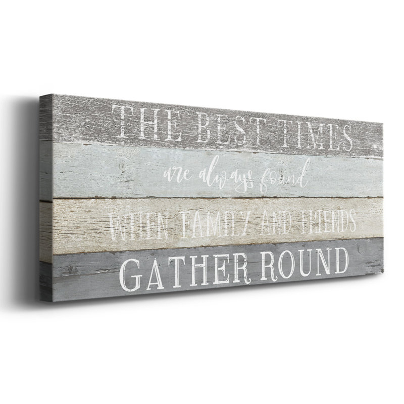 «Best Times on Canvas», art textuel, H 8 po x l 20 po x P 1,5 po