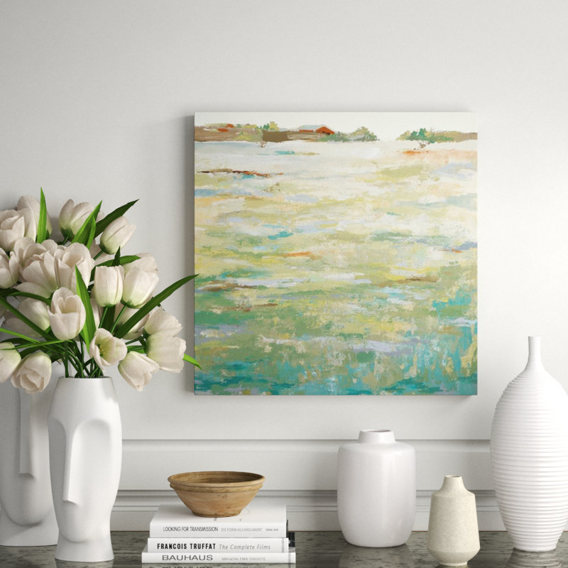 Fields Of Sunlight Painting by Sara Brown, 30" H x 30" W x 1.5" D, Plexi