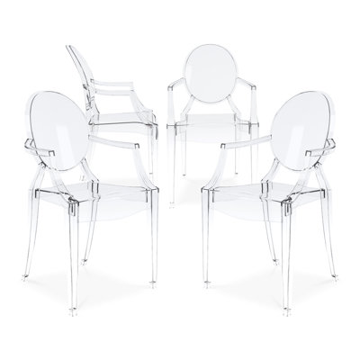 Modholic Ghost Armchair, Clear (Set Of 2)