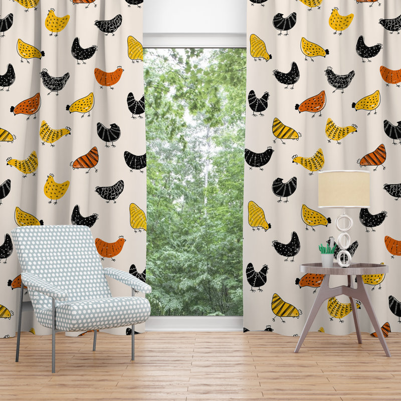 Paire de rideaux obscurcissant en polyester Rushden, L 20 po x H 52 po