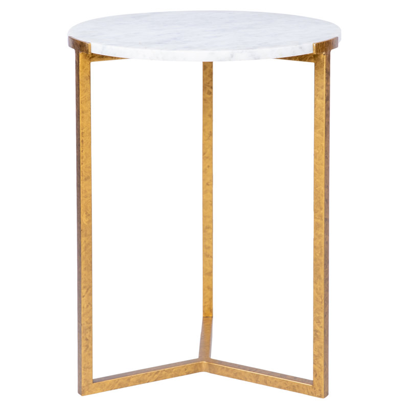 Amelia Marble Frame End Table, Royal Gold