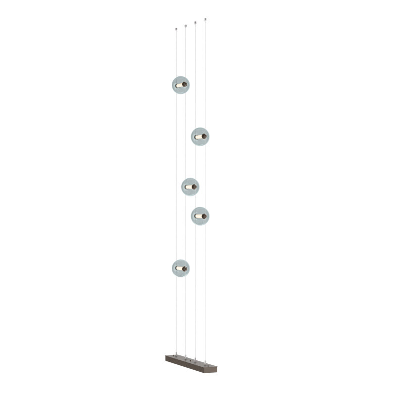 Abacus 240" LED Novelty Floor Lamp, Bronze, Cool Gray Glass