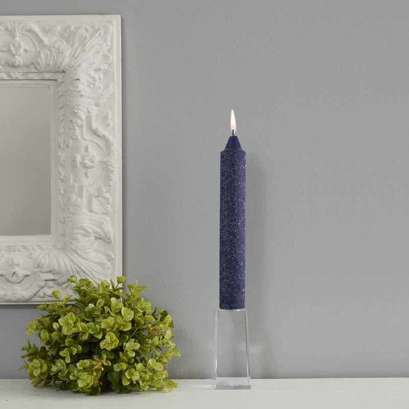 Timberline Collenette Dinner Candle Taper, 9" H x 1.25" W x 1.25" D, Abyss