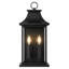 Lanterne murale d'extérieur noire 22 po à 2 lumières, grande applique moderne de style campagne moderne avec panneaux en verre transparent