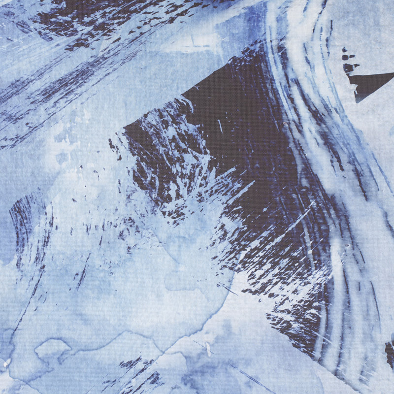 Indigo Wash Abstract Print