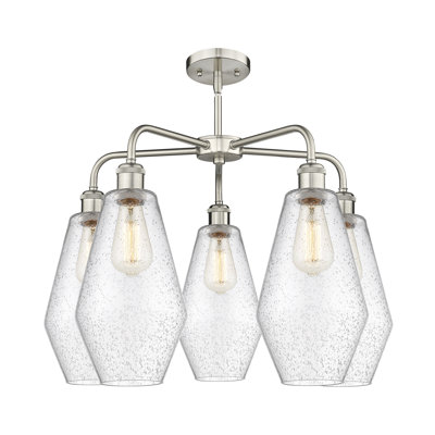 Lustre géométrique à intensité variable en acier à 5 lumières Amylea