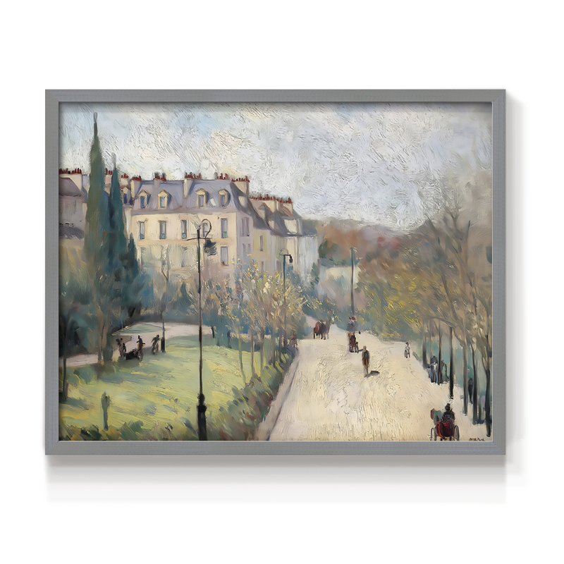 Paysage, série XXVII, reproduction encadrée, Gris, H 11 po x l 14 po