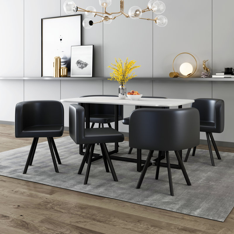 Greeley Dining Table Set, Black