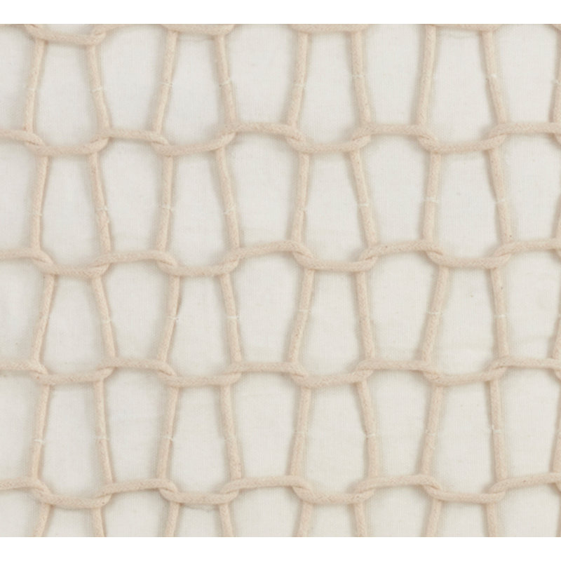 Corda Di Mare Collection Geometric Cotton Throw Pillow, Ivory