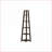 Bookshelf Corner 5 Tier 71'' H Walnut Brown Oak Contemporary | Particle Board | Oak-2005469792