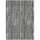 Tapis intérieur lavable rayé ivoire 3 pi x 5 pi