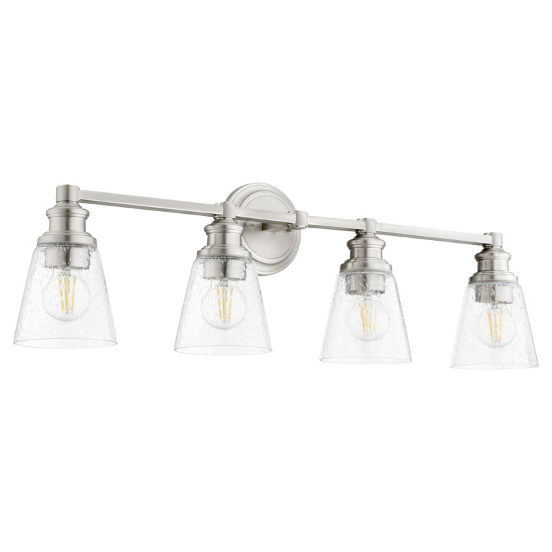 Commer 4 - Light Dimmable Vanity Light, Satin Nickel