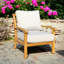 Chaise de patio en teck avec coussins Chancy Courtyard
