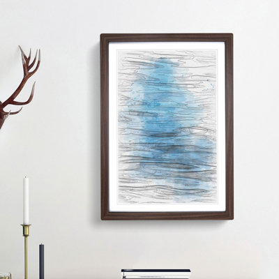 Blue Ripples in Abstract - Picture Frame Graphic Art Print