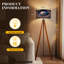  Lampe trépied sur pied Earth Horizon entourée de fleurs sauvages sous l'espace étoilé Sky Dreamy