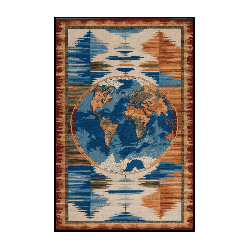 Machine Washable Nature Brown Area Rug