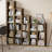 Modern Engineering Timber 4-Tier Open Storage Bookcases, Narrow Single-Column Shelving Unit, Freestanding Display Bookcase for Living Room Bedroom Home Office-1658198707