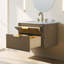 Ensemble de meuble-lavabo simple 30 po avec dessus en pierre reconstituée Liljan-1238032367