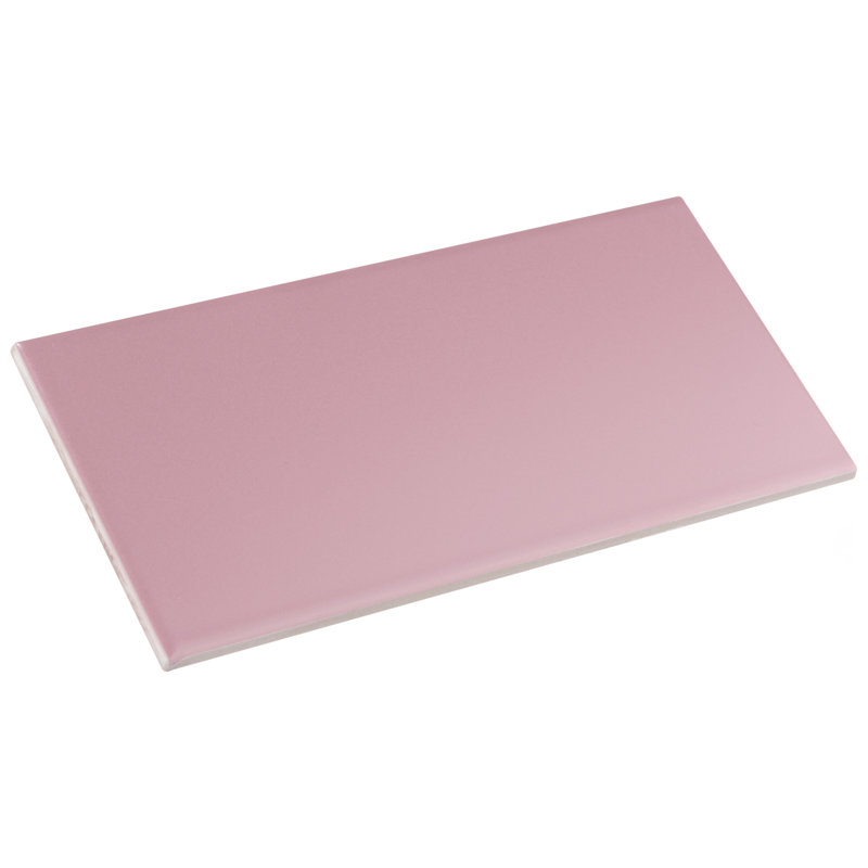 Projectos 4" X 8" Brick Look Subway Wall and Floor Tile, Blush Pink
