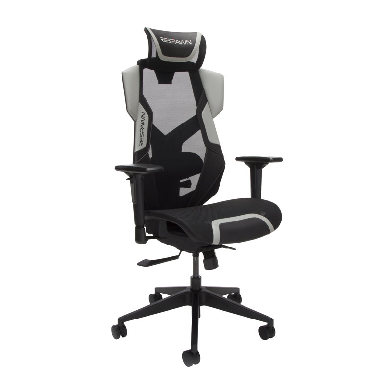 RESPAWN FLEXX Mesh Gaming Chair With Lumbar Support, Ergonomic Gaming Chair with Recline/Tilt Tension Controls, Adjustable Arms, 300lb Max Weight With Wheels for Computer/Desk/Office