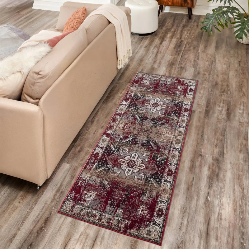 Vintage Look Area Rug, Rectangle 60 x 110 cm, Beige