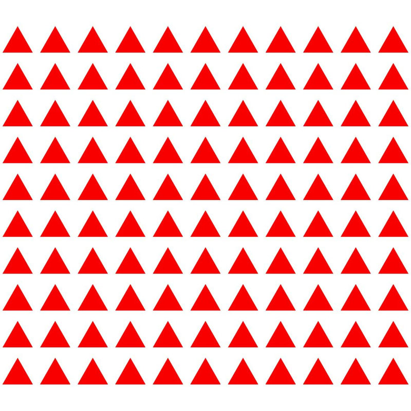 Abstract Non-Wall Damaging Wall Decal, 1.75" H x 2" W x 0.4" D, Red