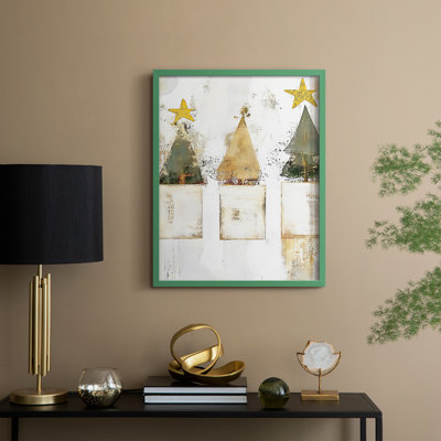«Christmas Holiday Art DCCDXV», reproduction d'art encadrée - bois massif
