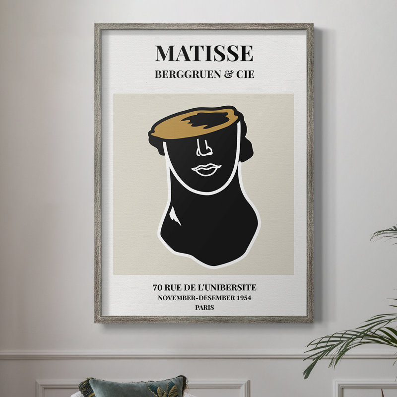 Matisse Cxxxi, reproduction d'art encadrée - bois massif, H 11 po x l 9 po