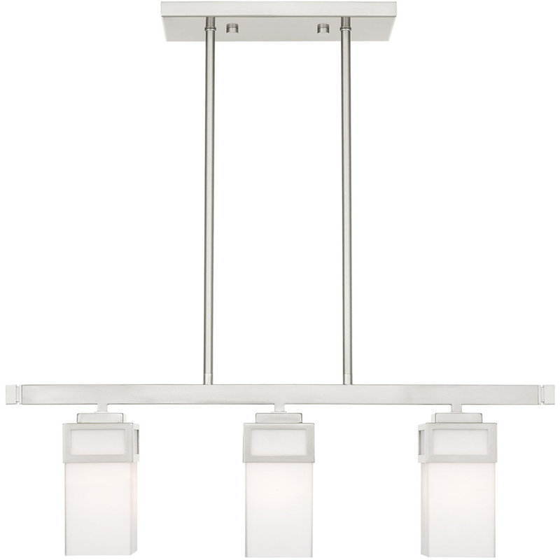 Lustre classique à 3 lumières avec détails en cristal Bakary