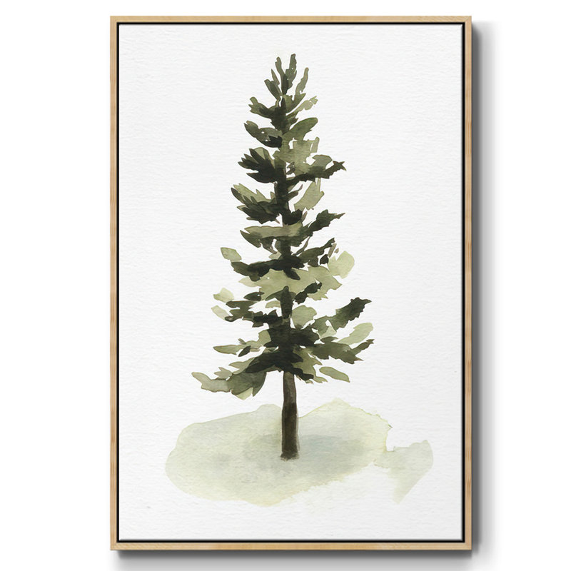 Aquarelle pin II, toile tendue avec cadre