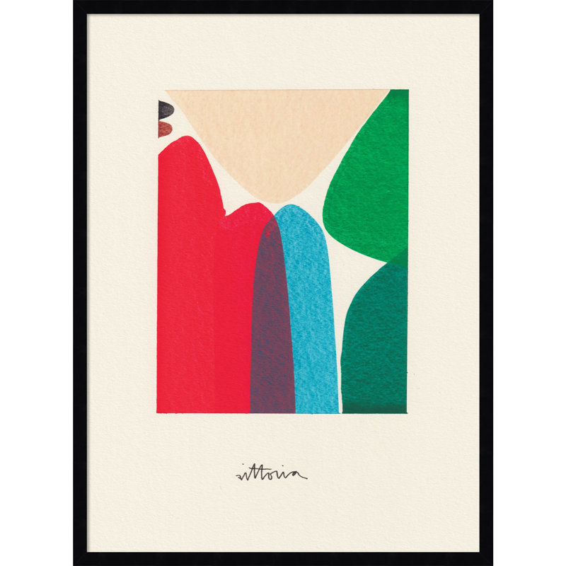 The Mountains We Move In Our Minds by Amber Vittoria, 25" W x 33" H x 1" D, Black Framed