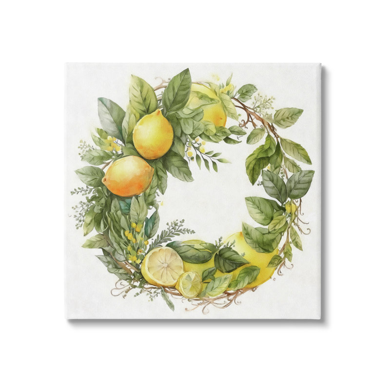 Couronne de citron vert citron par Ziwei Li - impression, H 36 po x l 36 po x P 1,5 po, Toile tendue