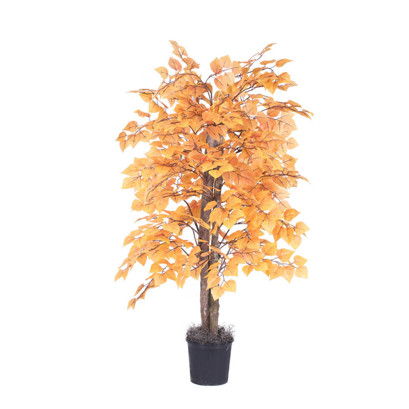 Série artificielle Golden Aspen, H 48 po x l 28 po x P 28 po, Noir