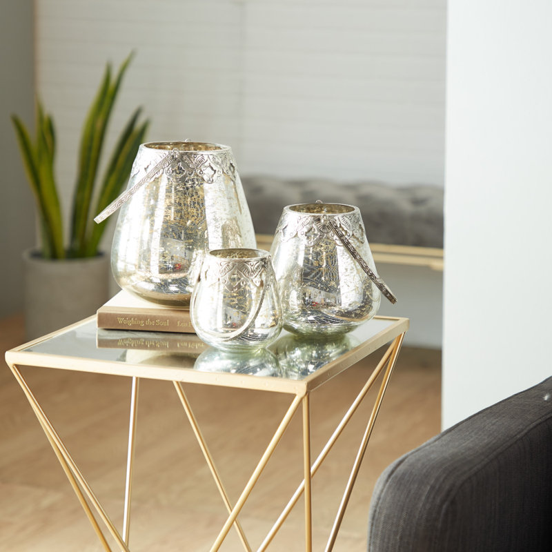 Modern Round Glass Votive Set