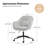Leoh 37.5"Tall Modern Office Chair Curved Backrest with Height Adjustable and Metal Base-753711710