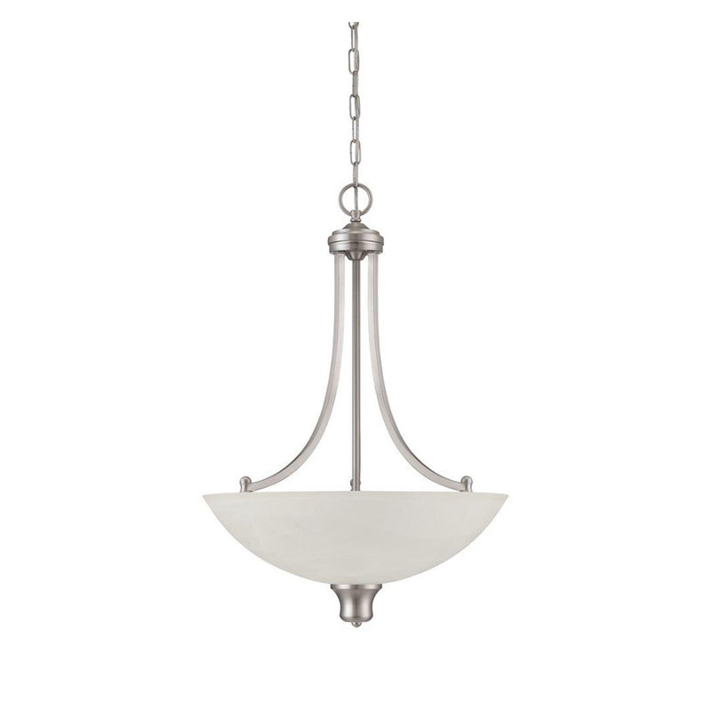 3 - Light Satin Nickel Single Pendant