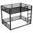 Queen Over Queen Metal Floor Bunk Bed, Noise-Reduced Design-1154979171