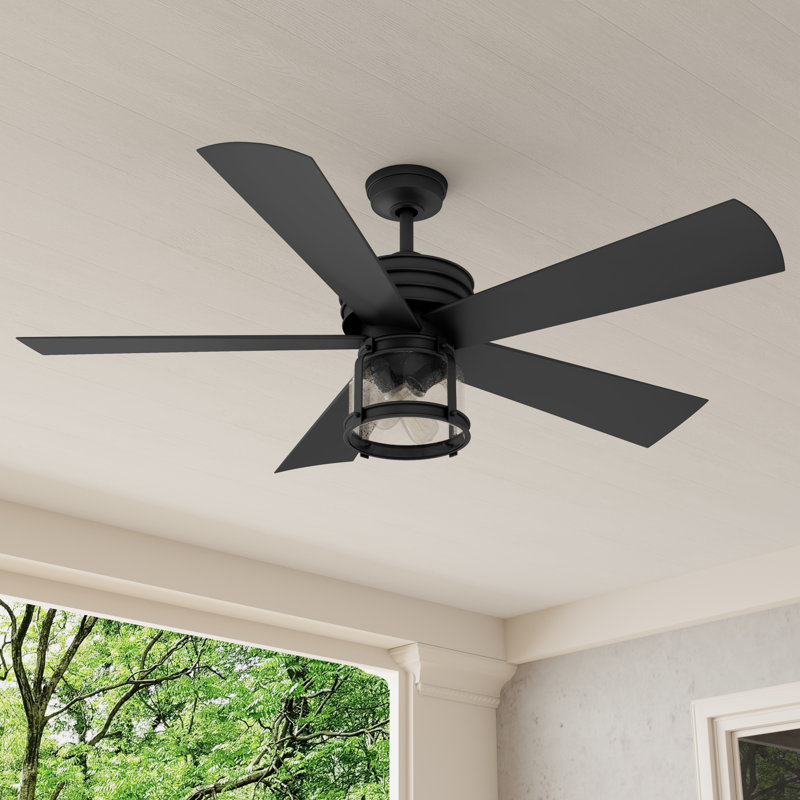 56'' Ceiling Fan with Light Kit, Blistered Iron