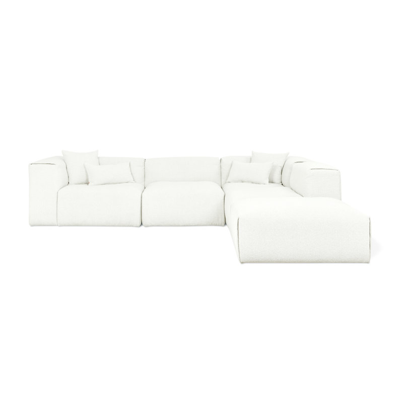 Canapé modulaire 5 pièces Nest, Boucle d'os, Orienté à droite