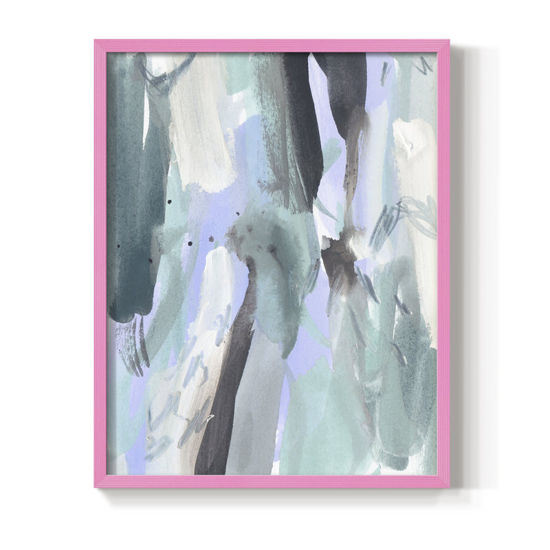 Impression encadrée Ocean Crush VI - bois massif, H 30 po x l 24 po, Rose