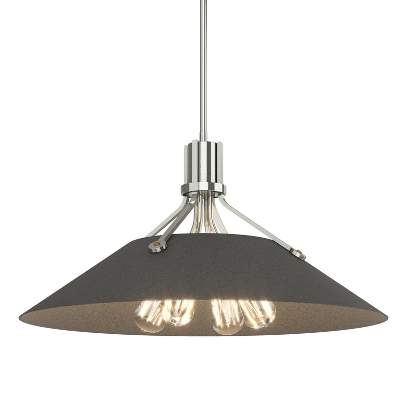 Henry 4 - Light Single Cone Pendant, Natural Iron, Sterling