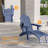 set of 2 HIPS Folding Adirondack Chair Adjustable Chair with Ottoman Fire Pit Patio Chair for Outdoor-112276578