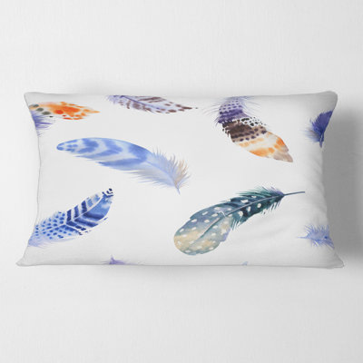 Feather Set VII Rectangular Pillow Cover & Insert