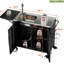 Chariot de gril en métal avec évier et armoire, plateforme pliable, roulettes pour la cour arrière, acier inoxydable 304, drainage complet, rangement facile à installer, table de travail supérieure, espaces, propre,