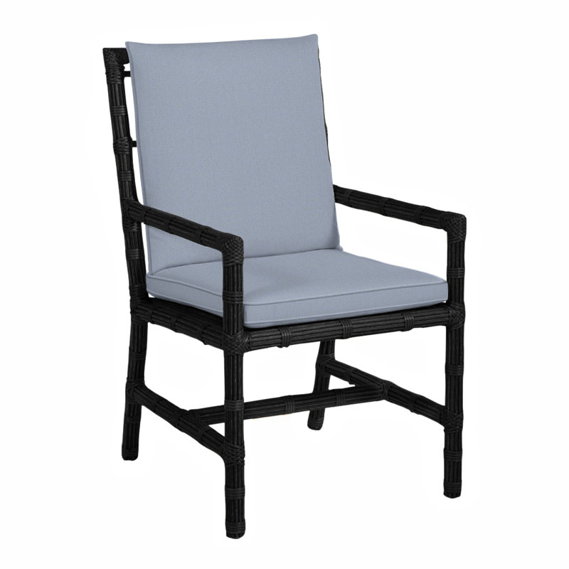 Fauteuil Newport tissé - Onyx, Welt, Chambray tonnelle, Onyx