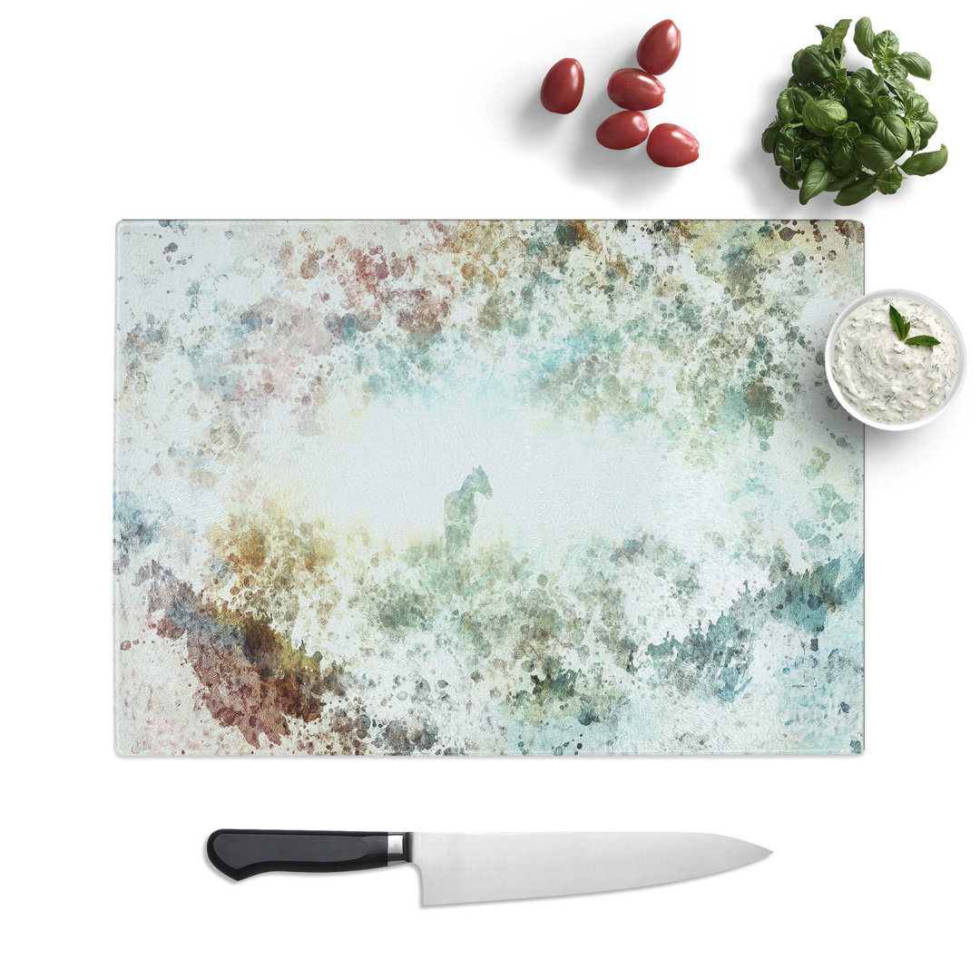 Glass Horse in The Mist in Abstract Chopping Board
