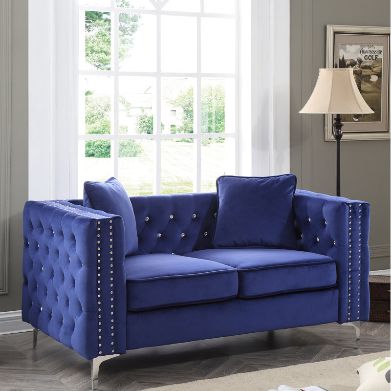 Causeuse Cannella, Bleu velours