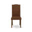  Chaises de salle à manger en acajou et parsons - Ensemble de 2 chaises rembourrées imitation cuir brun
