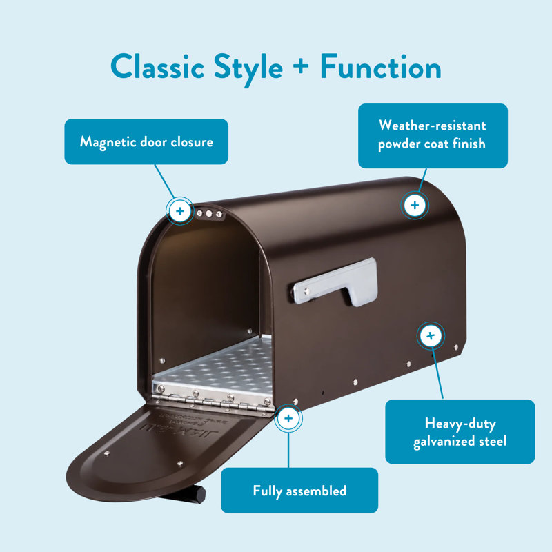 Sequoia Post Mount Mailbox Rubbed Bronze, Rubbed Bronze